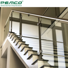 Horizontal Glass Balustrade Stainless Steel Modern Stair Railing Designs